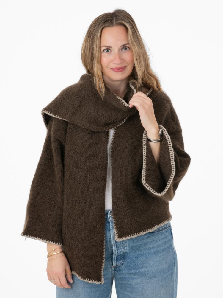 Hearth Cardigan and Scarf – Clinton Hill Cashmere Company