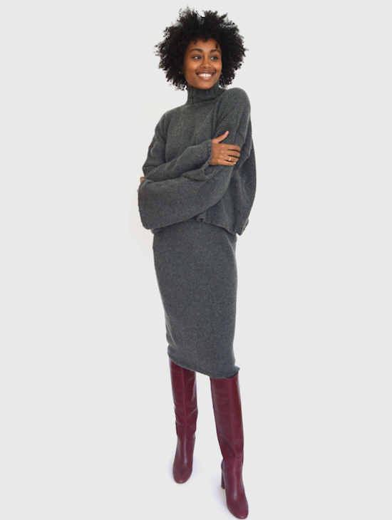 Cashmere knit skirt outlet
