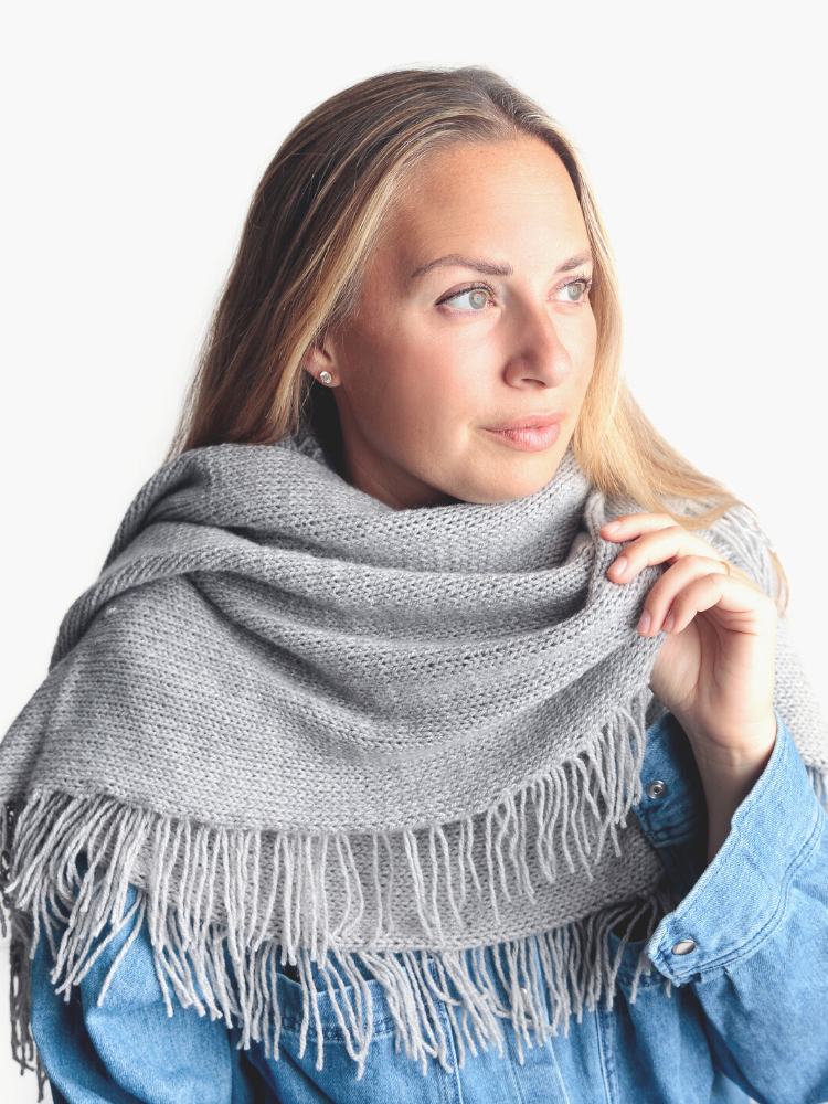 Fringed on sale cashmere scarf