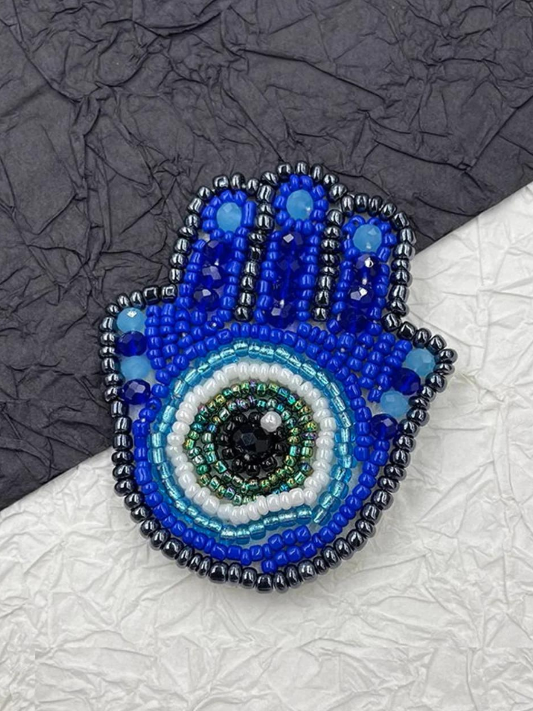 Round Hamsa- Gem Embellishment