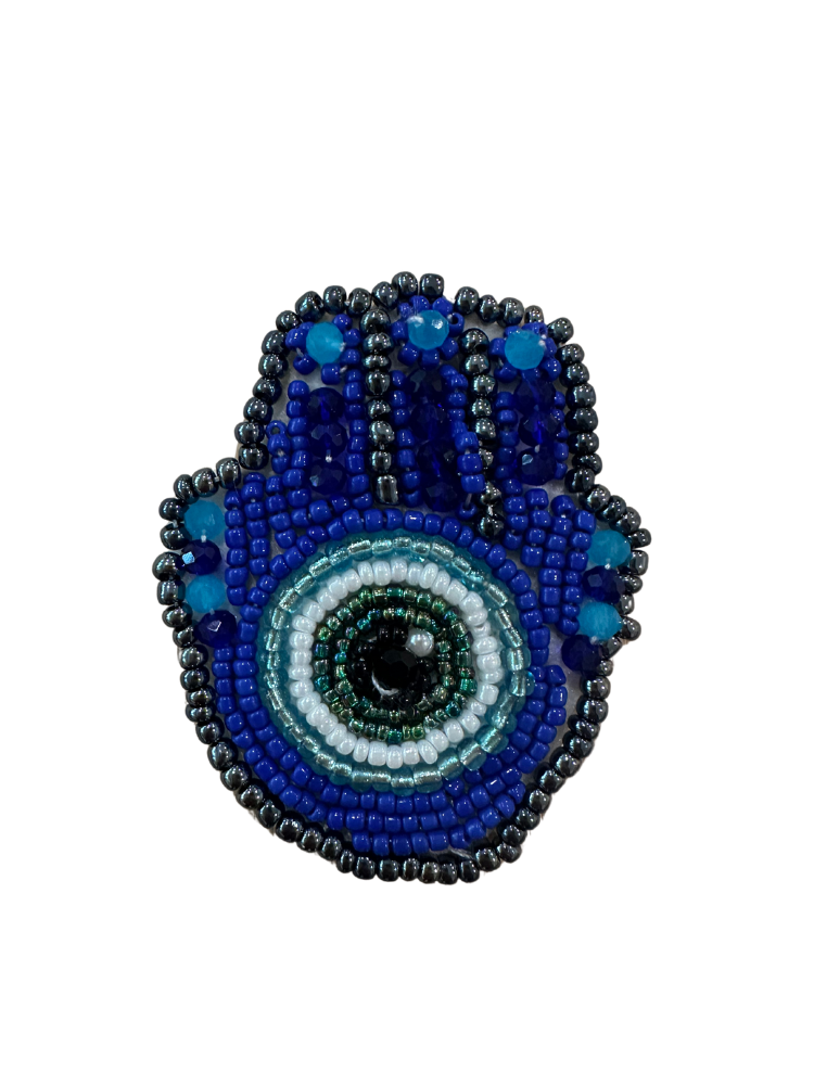 Round Hamsa- Gem Embellishment