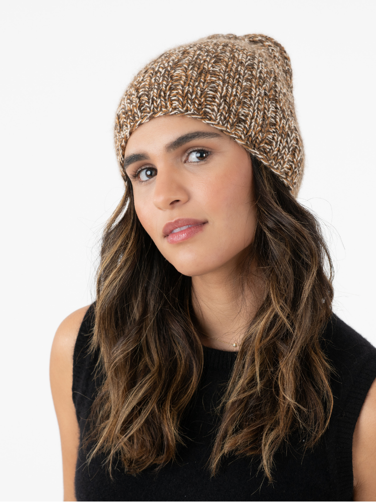 Ribbed Melange Hat