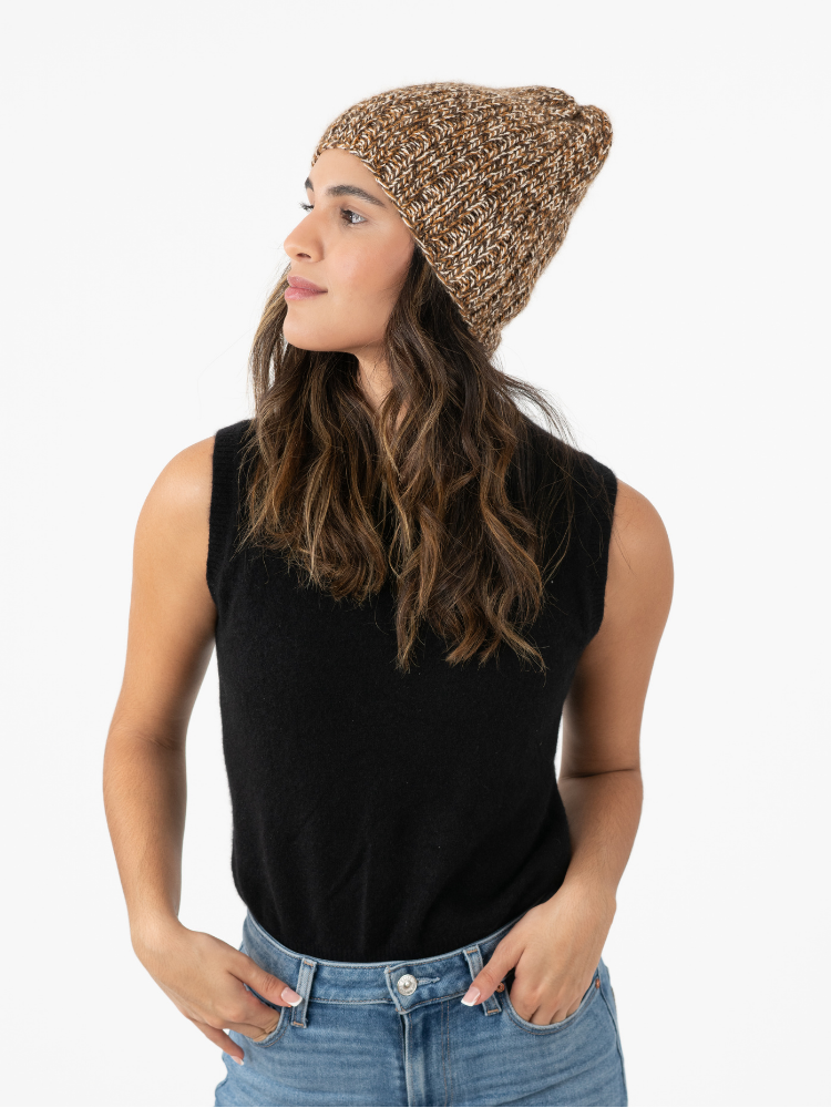 Ribbed Melange Hat