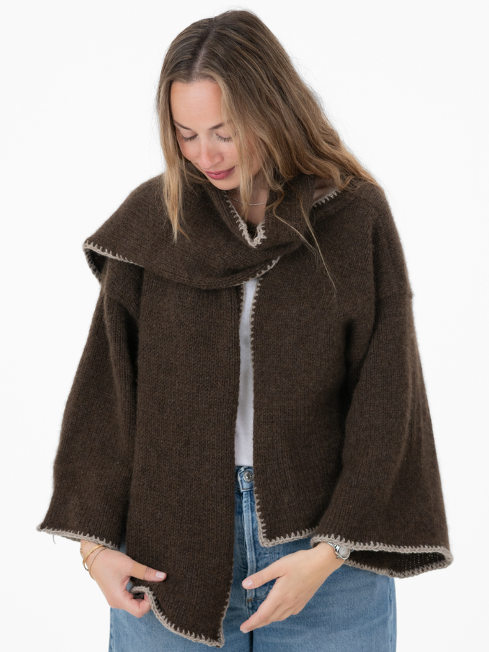 Hearth Cardigan and Scarf – Clinton Hill Cashmere Company