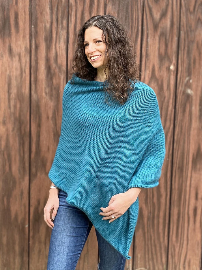 Handmade Cashmere Poncho - hotsell PLAIN DESIGN/CHERRYRED